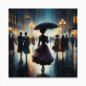 Night On The Town Canvas Print