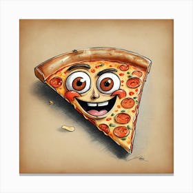 Cartoon Pizza 1 Canvas Print