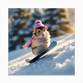 Leonardo Phoenix 10 A Small Fluffy Hamster With Bright Twinkli 1 Canvas Print