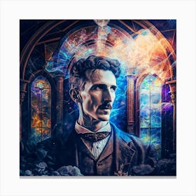 Nikola Tesla Thoughts Canvas Print