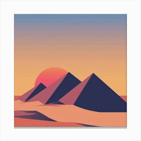 A Pyramids Of Giza Minimal Illustration 1719955350 3 Canvas Print