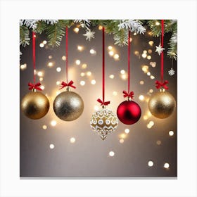 Christmas Tree With Ornaments 3 Canvas Print