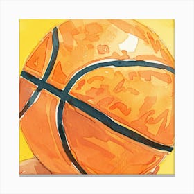 Basketball Player Holding A Basketball Canvas Print