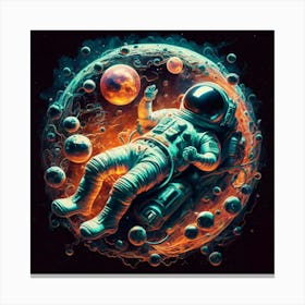 Astronaut In Space 2 Canvas Print