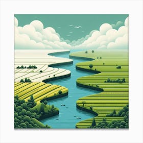 Riverside Harmony Canvas Print