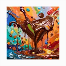 Chocolate Splash Canvas Print