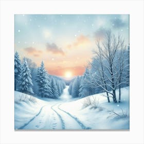 Winter Landscape Canvas Print