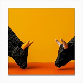 Bulls On The Wall Canvas Print