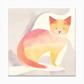 Watercolor Cat Canvas Print