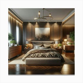 Modern Bedroom Design 2 Canvas Print