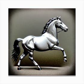Silver Horse Canvas Print