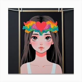 Rainbow Girl Canvas Print