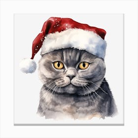 Santa Claus Cat 16 Canvas Print