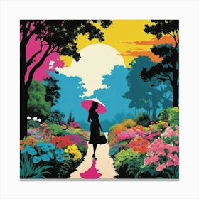 Woman In The Garden 2 Canvas Print