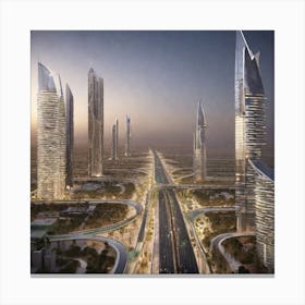 Dubai Skyline 2 Canvas Print