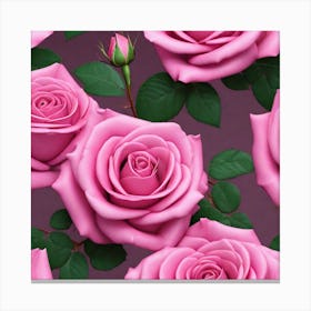 Pink Roses 3 Canvas Print