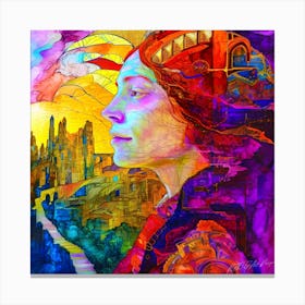 Gazing Out - Gazing Upon A City Canvas Print