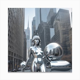 'Silver Woman' 1 Canvas Print