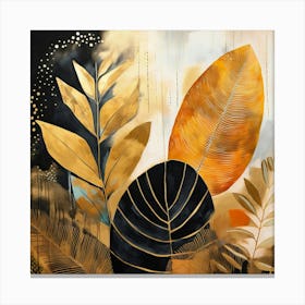 Gold Leaves Canvas Print