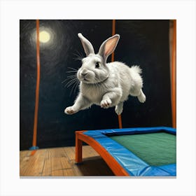 Jumping Rabbit Canvas Print