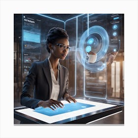 Futuristic Businesswoman 1 Canvas Print