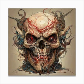 Skull Of Demons Canvas Print