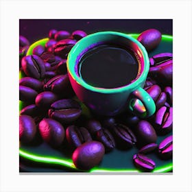 Coffee Beans On A Plate Canvas Print