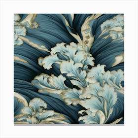 Blue And White Floral Pattern 1 Canvas Print