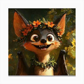 Bat In The Forest Canvas Print