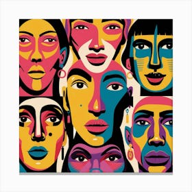 Women'S Faces 5 Canvas Print