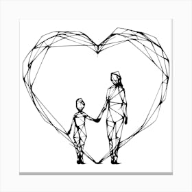 Heart Of Mother And Child Canvas Print