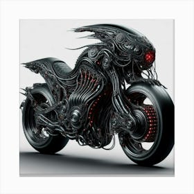 Alien Motorcycle 3 Canvas Print