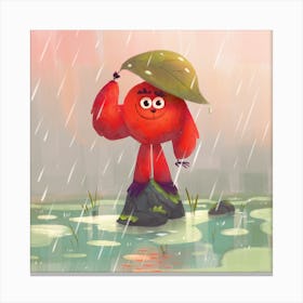 Monster In The Rain Canvas Print