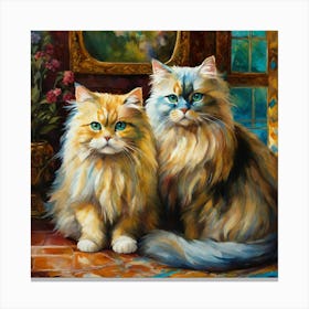 Pair of Persian cats Canvas Print