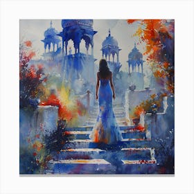 Watercolor Of A Woman 1 Canvas Print