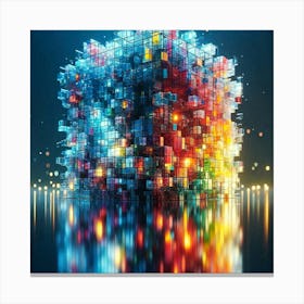 Abstract Cube Canvas Print