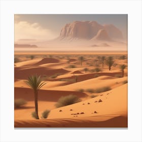 Desert Landscape - Desert Stock Videos & Royalty-Free Footage 37 Canvas Print