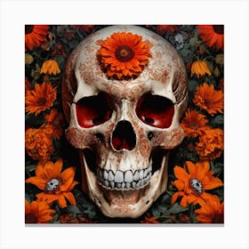 Day Of The Dead Skull Canvas Print