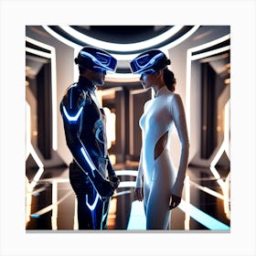 Futuristic Couple 12 Canvas Print