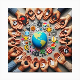 Concept Of World Peace Canvas Print