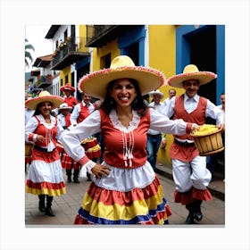 Mexican Dancers 2 Canvas Print