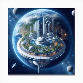 Futuristic City 352 Canvas Print