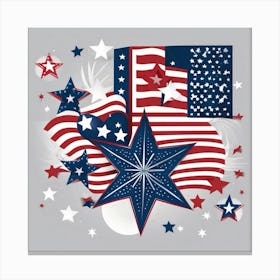 Patriotic Stars And Stripes 1 Canvas Print