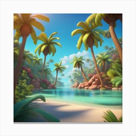 Tropical Beach Canvas Print