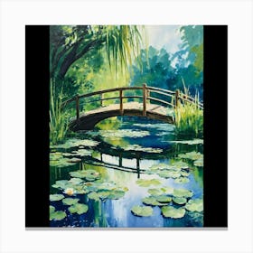 Water Lily Bridge Canvas Print