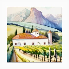 Vineyards In Tuscany Canvas Print