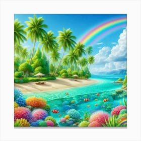 Rainbow Island Canvas Print