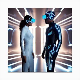 Futuristic Couple 19 Canvas Print