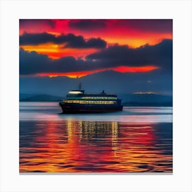 Sunset Ferry 4 Canvas Print