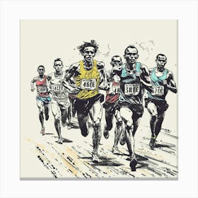 Marathon Runners 9 Canvas Print